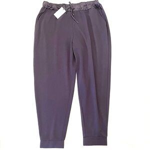 Halston Studio Drawstring Jogger Pants Deep Plum XXL NWT